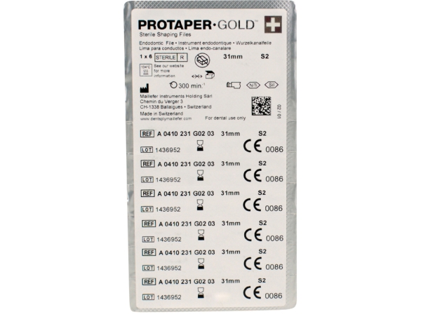 PROTAPER Gold S2 31mm 6ks
